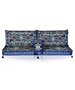 BLUE Sofa Arabic Ottoman Kilim Corner Set Cushion pillows Lounge Couch C... - $4,787.77 MXN