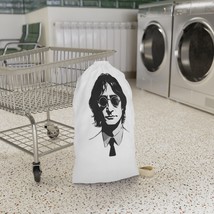John Lennon Laundry Bag With Woven Strap - Black And White Portrait - Be... - $31.93+