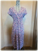 Boden Thea Midi Jersey Dress Waist Detail Muted Plum Floral Size UK18L U... - $59.92 CAD