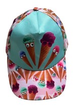 Ice Cream Cones Snapback Trucker Cap Youth Girls Bubble Eyes Pink Green - £13.78 GBP
