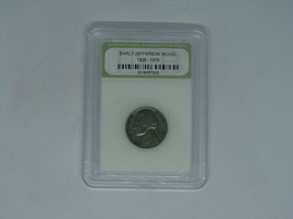 Early Jefferson Nickel 1938-1976 5C Nickel Slabbed Coin INB Certified Authentic - £9.02 GBP