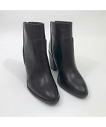 She &amp; In Black Faux Leather Back Zipper Block Heels Booties Wmns Size 5.5 - $21.77