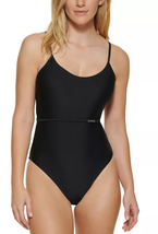 Calvin Klein One Piece Swimsuit Wrap Around Black Size 18 $108 - Nwt - £21.54 GBP