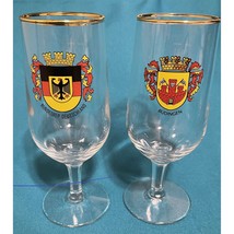 Stemware Glasses Bundesrep.Deutshland BUDINGEN Lot of 2 Barware Collecti... - $29.65