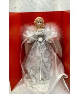 Kurt S. Adler 10-Light Winged Angel Treetop, 9-Inch~White/Silver - $541.19 MXN