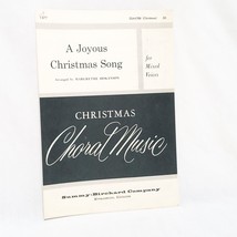 A Joyous Christmas Song Sheet Music 1940 Norwegian Carol Margrethe Hokanson - £13.24 GBP