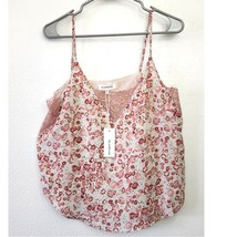 Nordstrom Heartloom Cami Slip Tank Top Pink Floral Lace Size Medium NEW - £20.50 GBP