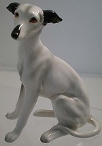 1940s Seated WHIPPET Dog Figurine in Fine Bone China - $54.99