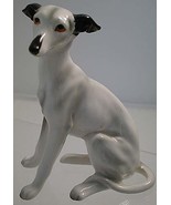 1940s Seated WHIPPET Dog Figurine in Fine Bone China - £42.95 GBP