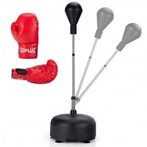 Adjustable Freestanding Punching Bag with Boxing Gloves-Black - Color: B... - $2,608.08 MXN