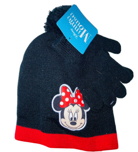 Minnie Mouse Childs Winter Hat Gloves Kids Childs Beanie Girls Nickelodeon  - $6.88