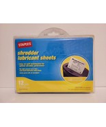 BRAND NEW Genuine Sealed Staples SHREDDER LUBRICANT SHEETS - 12 Pack - $13.85