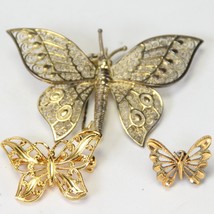 Sterling Germany Butterfly Brooch with Movable Wings &amp; Lapel Pin &amp; Brooch - £43.96 GBP