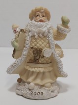 Vtg K&#39;s Collection Santa Claus White Christmas 4.5&quot; Tall Resin - £7.78 GBP