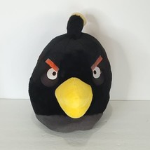 Angry Birds Black Bomb Bird Stuffed Plush Large 14&quot; No Sound Jumbo - £23.26 GBP