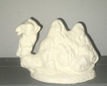 Vintage Ceramic Atlantic Mold Resting Camel Nativity Bisque White Figuri... - $16.99