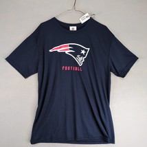 NFL Team Apparel New England Patriots Football Men&#39;s L Navy T-Shirt Athl... - $20.00