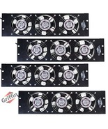 GRIFFIN Rackmount Exhaust Fan (4 PACK)- 3U Ultra-Quiet Triple Cooling Fa... - $182.00