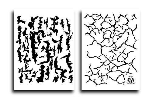 Acid Tactical 2 Pack - 9x14&quot; Camouflage Airbrush Spray Paint Camo Stenci... - $9.79