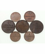 Monete Denga Russia 1840-1912, Lotto Di 7 Monete 1/2 Kopek C 143.3, Y 48.1 - $2,299.73 MXN