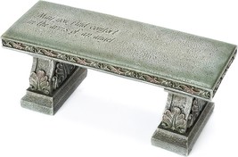 Roman Memorial Bench With Verse Inscribed On Top, 15.25-Inch, Resin, Small - £67.05 GBP