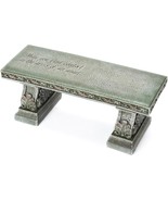 Roman Memorial Bench With Verse Inscribed On Top, 15.25-Inch, Resin, Small - £67.30 GBP