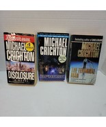Michael Crichton Paperbacks 3 Book Lot Disclosure, Sphere &amp;The Terminal Man - £4.65 GBP