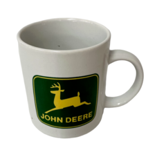 John Deere Coffee Mug Cup Vintage By Gibson Licensed White With Green Si... - $9.68