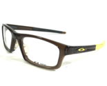 Oakley Crosslink Gafas Monturas Transparente Marrón Amarillo Negro Brazos - £74.67 GBP