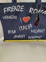 I Love Italy Tote Bag 15&quot; x 12&quot;  Quality Fashion Accessories Made in Ita... - £66.15 GBP