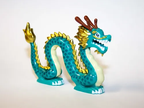 Chinese Dragon Green Statue - $6.19