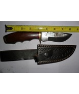 RARE CUSTOM HANDMADE DAMASCUS ART HUNTING SKINNER KNIFE Fits Big Hand - $25.74