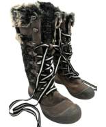 MukLuks women&#39;s Gwen grey lace-up cable knit mid-calf Snowboots size 7 - $68.70 CAD