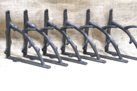 6 Cast Iron Tree Branch Shelf Wall Brace Rustic Wood Bracket 6 1/2&quot; Corbel - $49.99