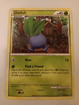 Pokemon 2010 HeartGold SoulSilver Undaunted Oddish 60/90 Single Trading ... - £11.93 GBP