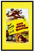 Goofy Two Weeks Vacation Disney 11x17 Framed Repro Poster Display  - £38.87 GBP