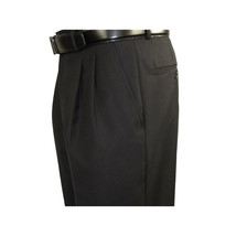 Men Apollo King Double Breasted Formal Business Suit Pleated Pants DM21 Black image 6