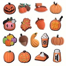 17 PCS Thanksgiving Pumpkin Cartoon Charms for Crocs - $208.69 MXN