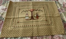 Springs Industries Fabric Pillow Panel 17 Inch Brown Farm Country Theme Girl Boy - £9.86 GBP