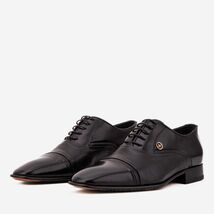 The Rockwell Handmade Black Leather Cap Toe Men Oxford Shoe image 2
