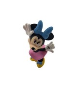 Disney Minnie Mouse Collectable Mini Figure PVC Cake Topper Blue Bow Pin... - $6.84