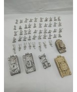 Lot Of (40+) 10mm Infantry And Tank Metal Wargaming Miniatures And Bits  - $29.69