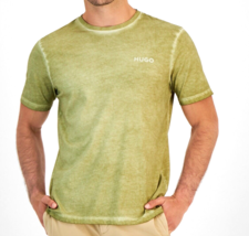 Hugo Hugo Boss Dallejo Mid Green Logo  Cotton Men&#39;s T- Shirt Size XL - £57.84 GBP