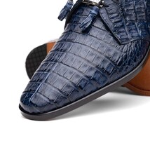 Lacio Genuine Caiman Crocodile Lace up Navy image 3