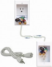 Recessed In-Wall Cable Management System With Powerconnect For Wall-Mounted, Ck. - £61.16 GBP
