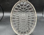 Indiana Glass Anchor Hocking THUMBPRINT Cocktail Finger Food Serving Pla... - $21.89