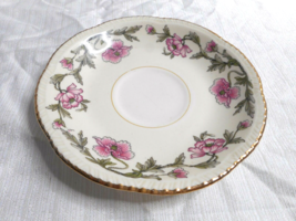 Homer Laughlin E48N5 Liberty Pink Poppy Saucer Vintage China 1948 Made IN USA - £7.99 GBP
