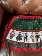 Vintage Lot of Red Green &amp; White Cotton Blend Christmas Holiday Half Aprons w - £9.02 GBP