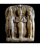 Horus Osiris Isis Egyptian Triad Trio Sculpture Relief Replica Reproduction - £116.18 GBP