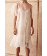  Vintage Bridal Organza Midi Dress/Organza Flared overlay Dress/1990s Dress - $199.00